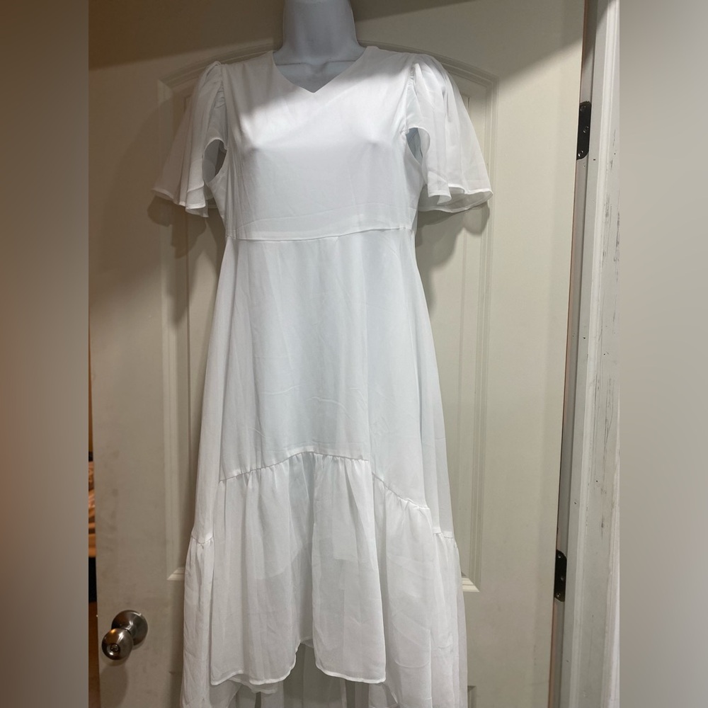 Elegant White Women's Dress